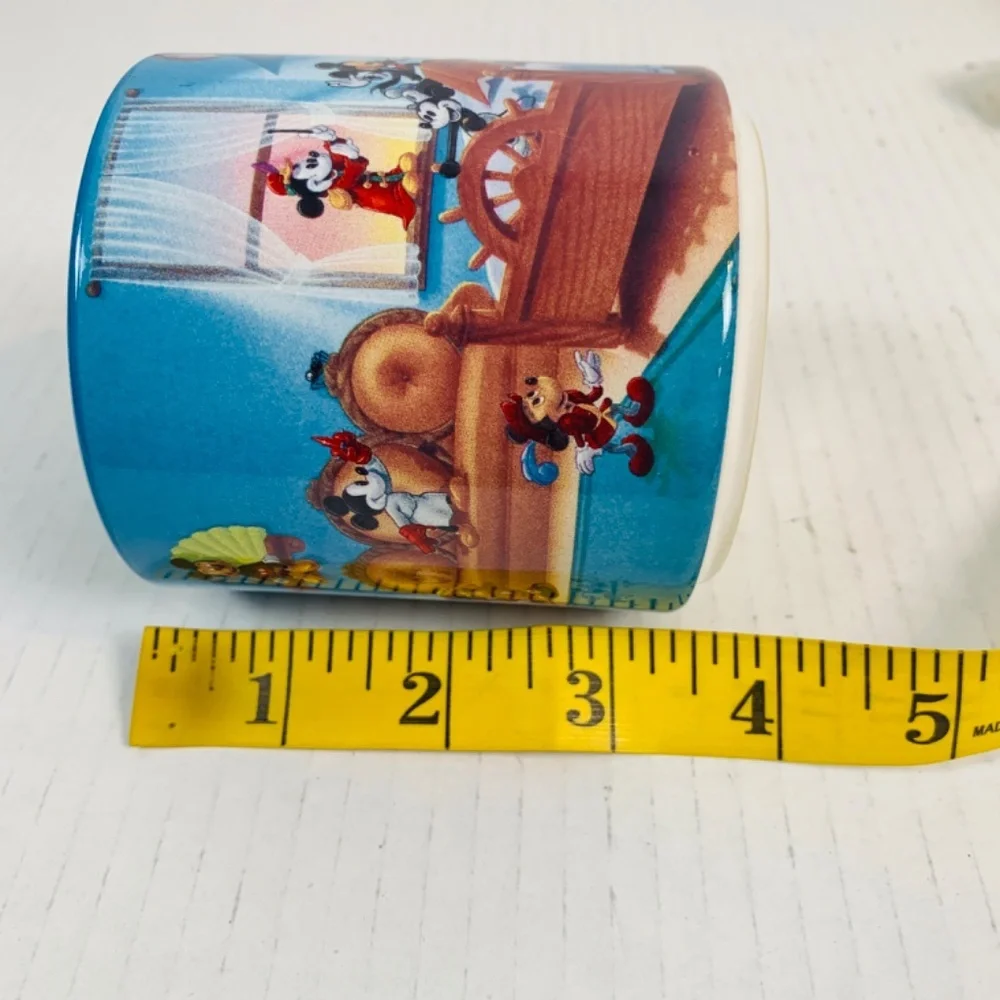 Disney Mickey Mouse Through The Years 12 oz Coffee Mug Vintage Retired Blue
